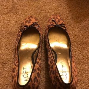 LOFT Leopard print high heels